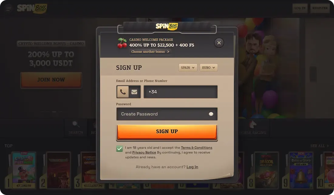 SpinBoss screenshot